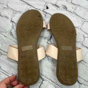 Lulus Time to Chill Nude Slide Sandals size 10